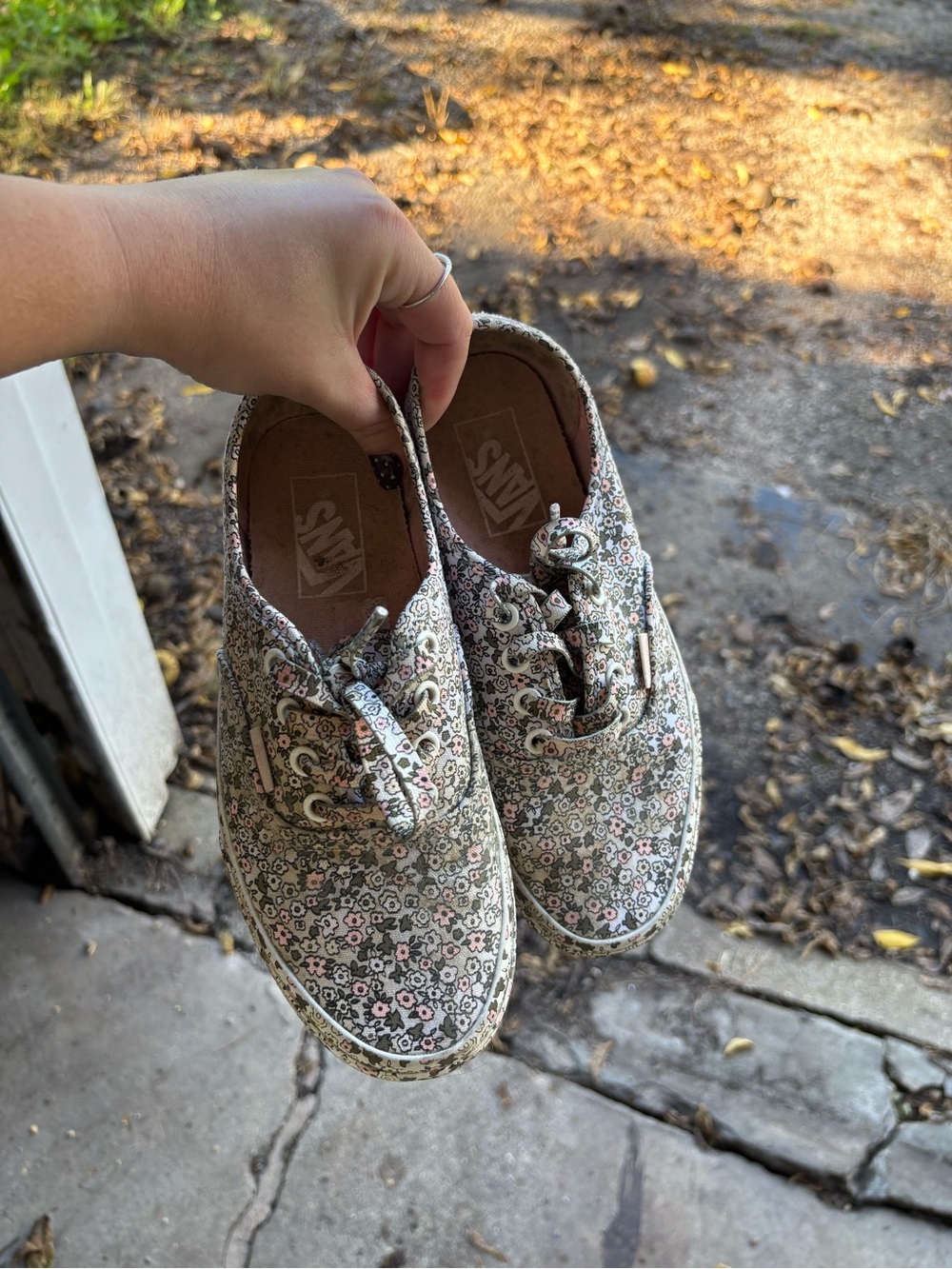 Vans Floral Lace-Up Sneakers - Pink & Green